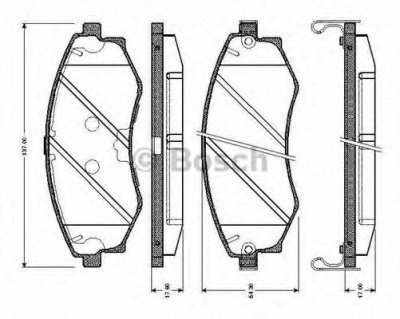BOSCH 0986tb2634 -  Комплект тормозных колодок, дисковый тормоз