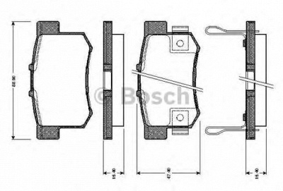BOSCH 0986tb2637 -  Комплект тормозных колодок, дисковый тормоз