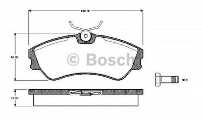 BOSCH 0986tb2667 -  Комплект тормозных колодок, дисковый тормоз
