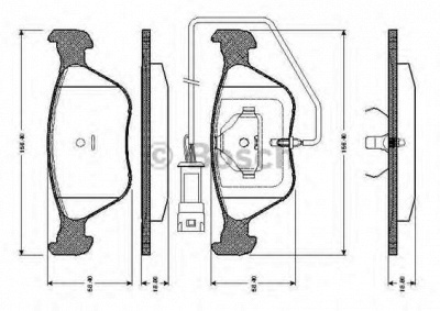 BOSCH 0986tb2697 -  Комплект тормозных колодок, дисковый тормоз