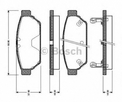 BOSCH 0986tb2698 -  Комплект тормозных колодок, дисковый тормоз