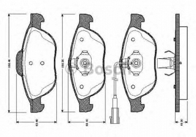 BOSCH 0986tb2767 -  Комплект тормозных колодок, дисковый тормоз