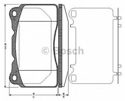 BOSCH 0986tb2770 -  Комплект тормозных колодок, дисковый тормоз