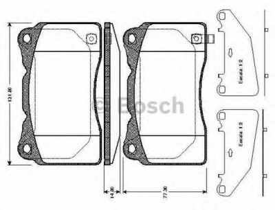 BOSCH 0986tb2773 -  Комплект тормозных колодок, дисковый тормоз