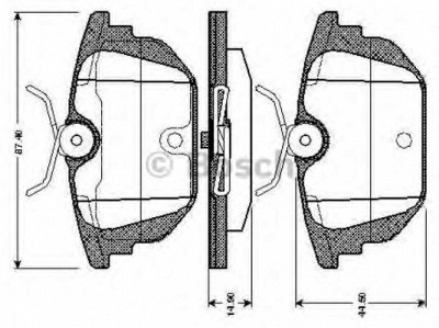 BOSCH 0986tb2780 -  Комплект тормозных колодок, дисковый тормоз