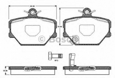BOSCH 0986tb2787 -  Комплект тормозных колодок, дисковый тормоз