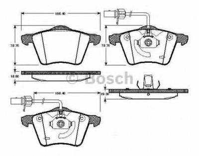 BOSCH 0986tb2795 -  Комплект тормозных колодок, дисковый тормоз