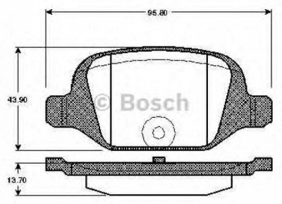 BOSCH 0986tb2796 -  Комплект тормозных колодок, дисковый тормоз