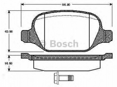 BOSCH 0986tb2797 -  Комплект тормозных колодок, дисковый тормоз
