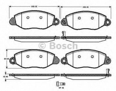 BOSCH 0986tb2817 -  Комплект тормозных колодок, дисковый тормоз