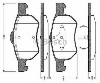 BOSCH 0986tb2841 -  Комплект тормозных колодок, дисковый тормоз