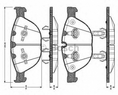 BOSCH 0986tb2847 -  Комплект тормозных колодок, дисковый тормоз