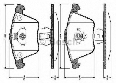 BOSCH 0986tb2850 -  Комплект тормозных колодок, дисковый тормоз