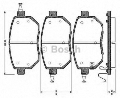 BOSCH 0986tb2856 -  Комплект тормозных колодок, дисковый тормоз