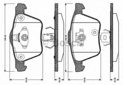 BOSCH 0986tb2862 -  Комплект тормозных колодок, дисковый тормоз
