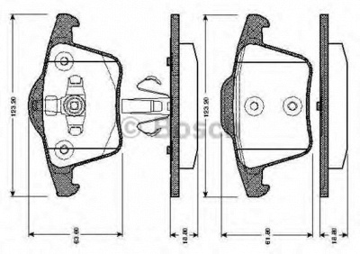 BOSCH 0986tb2863 -  Комплект тормозных колодок, дисковый тормоз