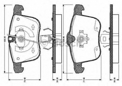 BOSCH 0986tb2867 -  Комплект тормозных колодок, дисковый тормоз