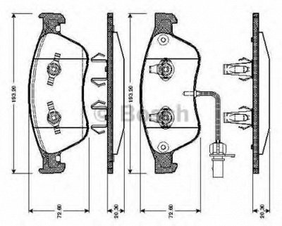 BOSCH 0986tb2868 -  Комплект тормозных колодок, дисковый тормоз