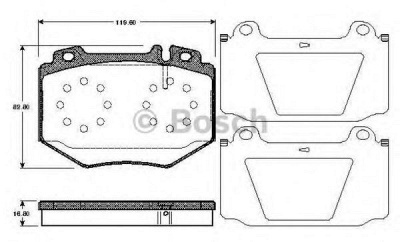 BOSCH 0986tb2871 -  Комплект тормозных колодок, дисковый тормоз