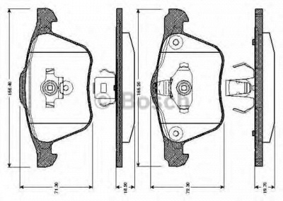 BOSCH 0986tb2875 -  Комплект тормозных колодок, дисковый тормоз