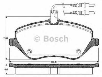 BOSCH 0986tb2880 -  Комплект тормозных колодок, дисковый тормоз