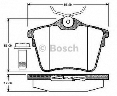 BOSCH 0986tb2881 -  Комплект тормозных колодок, дисковый тормоз