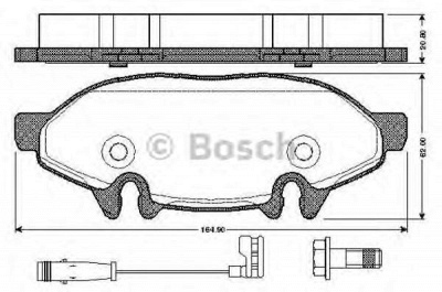 BOSCH 0986tb2882 -  Комплект тормозных колодок, дисковый тормоз