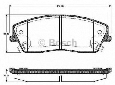 BOSCH 0986tb2886 -  Комплект тормозных колодок, дисковый тормоз