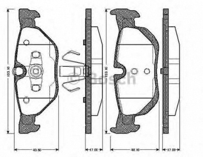 BOSCH 0986tb2899 -  Комплект тормозных колодок, дисковый тормоз