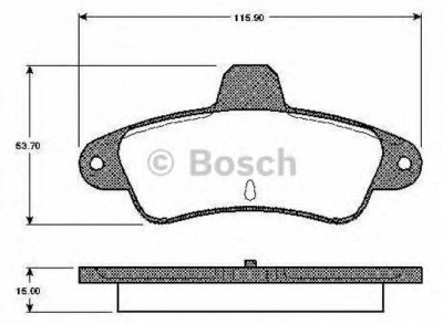 BOSCH 0986tb2911 -  Комплект тормозных колодок, дисковый тормоз