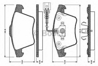 BOSCH 0986tb2922 -  Комплект тормозных колодок, дисковый тормоз