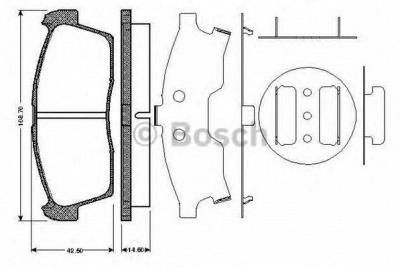 BOSCH 0986tb2930 -  Комплект тормозных колодок, дисковый тормоз