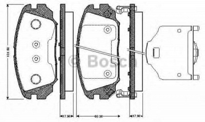 BOSCH 0986tb2933 -  Комплект тормозных колодок, дисковый тормоз