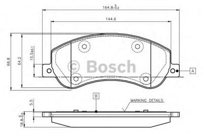 BOSCH 0986tb2951 -  Комплект тормозных колодок, дисковый тормоз