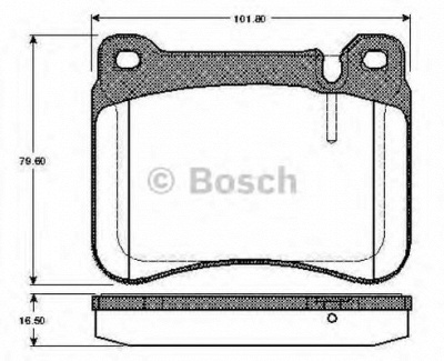 BOSCH 0986tb2972 -  Комплект тормозных колодок, дисковый тормоз