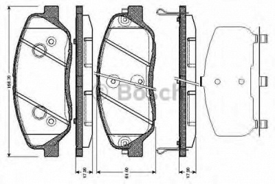BOSCH 0986tb3002 -  Комплект тормозных колодок, дисковый тормоз