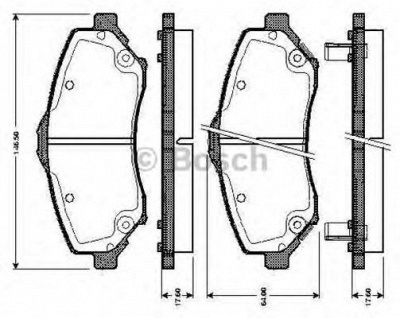 BOSCH 0986tb3007 -  Комплект тормозных колодок, дисковый тормоз