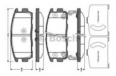 BOSCH 0986tb3008 -  Комплект тормозных колодок, дисковый тормоз