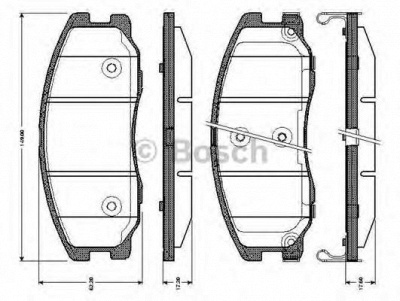 BOSCH 0986tb3017 -  Комплект тормозных колодок, дисковый тормоз