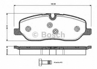 BOSCH 0986tb3022 -  Комплект тормозных колодок, дисковый тормоз