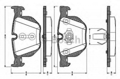 BOSCH 0986tb3034 -  Комплект тормозных колодок, дисковый тормоз
