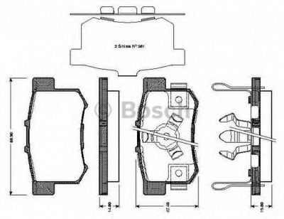 BOSCH 0986tb3039 -  Комплект тормозных колодок, дисковый тормоз