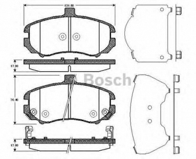 BOSCH 0986tb3040 -  Комплект тормозных колодок, дисковый тормоз