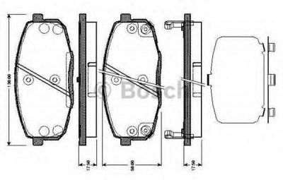 BOSCH 0986tb3041 -  Комплект тормозных колодок, дисковый тормоз