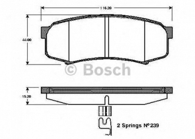 BOSCH 0986tb3051 -  Комплект тормозных колодок, дисковый тормоз