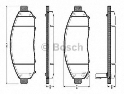 BOSCH 0986tb3054 -  Комплект тормозных колодок, дисковый тормоз