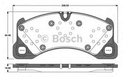 BOSCH 0986tb3087 -  Комплект тормозных колодок, дисковый тормоз