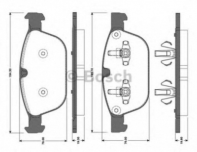 BOSCH 0986tb3095 -  Комплект тормозных колодок, дисковый тормоз