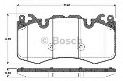 BOSCH 0986tb3110 -  Комплект тормозных колодок, дисковый тормоз