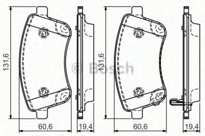 BOSCH 0986tb3156 -  Комплект тормозных колодок, дисковый тормоз